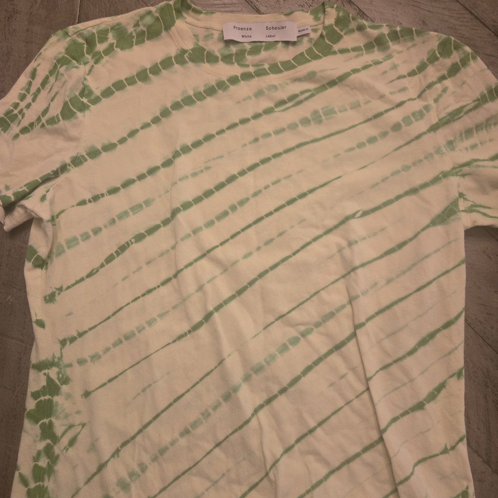 Proenza Schouler Yellow/Green Tie-Dye Men's Shirt